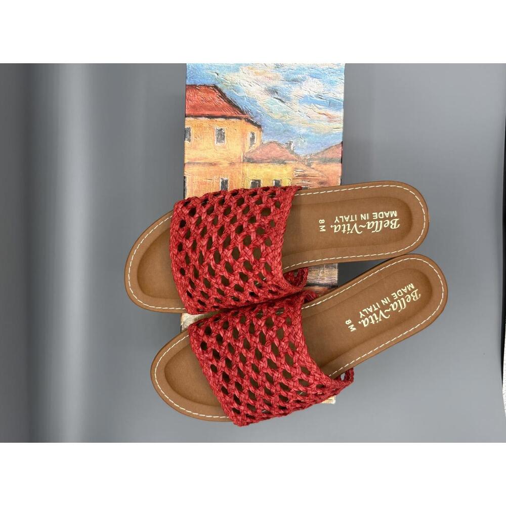 Bella Vita Eva Italy Slip On Flats Slide Sandal  size 8 NWT